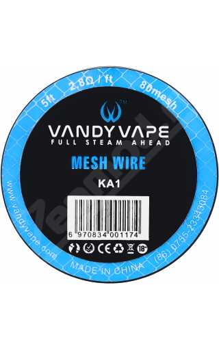 Сетка канталовая Vandy Vape KA1 Mesh wire 80 1.5м Сетка канталовая Vandy Vape KA1 Mesh wire 80 1.5м