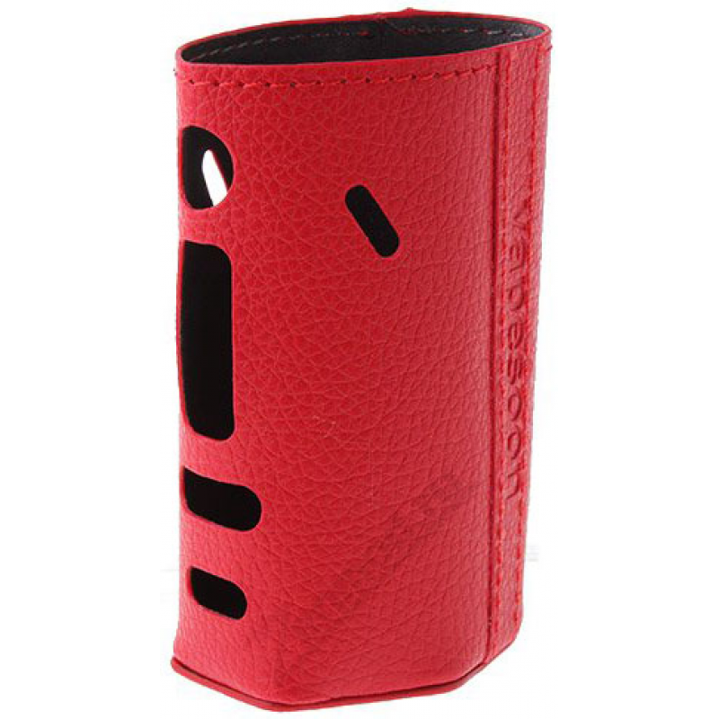 Фото и внешний вид — Чехол из кожзама для WISMEC RX200 красный