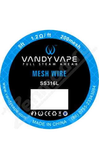 Сетка стальная Vandy Vape SS316L Mesh wire 200 1.5м Сетка стальная Vandy Vape SS316L Mesh wire 200 1.5м