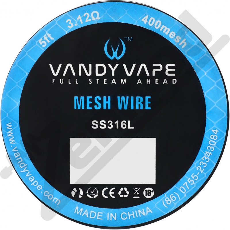 Фото и внешний вид — Сетка стальная Vandy Vape SS316L Mesh wire 400 1.5м