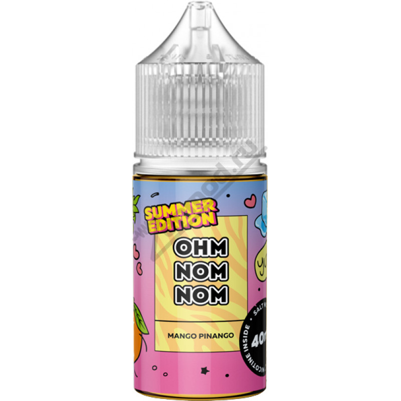 Фото и внешний вид — OHM NOM NOM SUMMER SALT - Mango Pinango 30мл