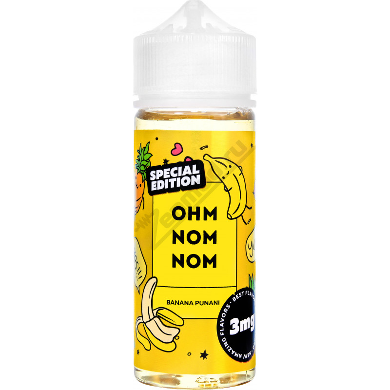 Фото и внешний вид — OHM NOM NOM - BANANA PUNANI 120мл