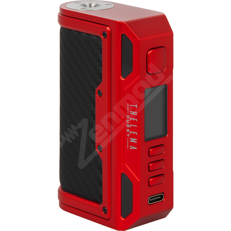 Фото и внешний вид — Lost Vape Thelema Quest 200W Mod Matte Red Carbon Fiber